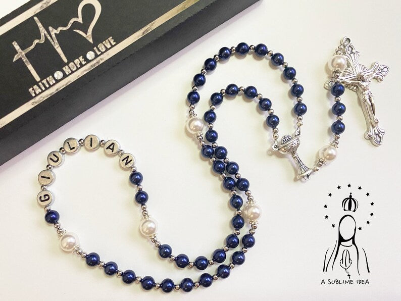 Personalized Rosary | Custom Handmade Rosary with Name Beads – ASUBLIMEIDEA
